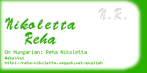 nikoletta reha business card
